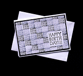 Monochrome Birthday - Handcrafted Birthday Card - dr16-0074
